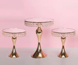 Tall Gold Diamond Dessert Stand