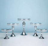 Medium Silver Diamond Dessert Stand