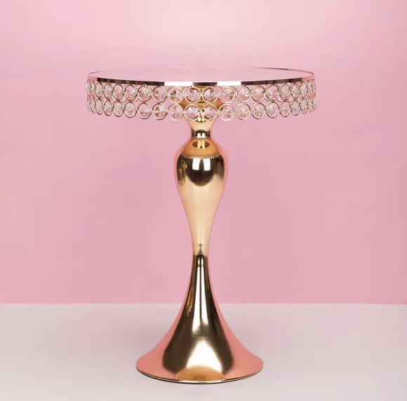 Tall Gold Diamond Dessert Stand